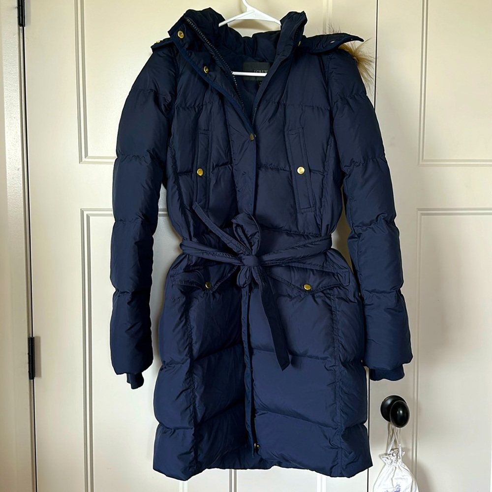 J.Crew Long Navy Coat, With Tags